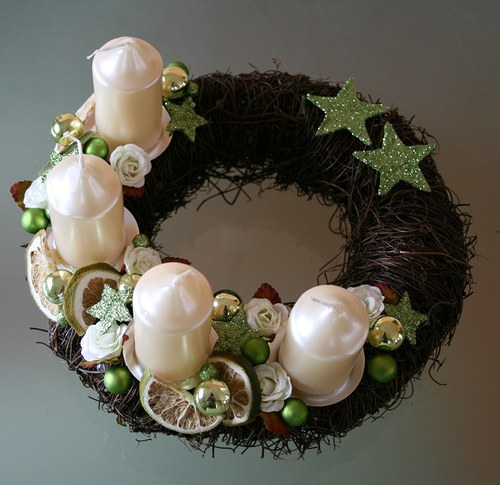 Adventní věneček do zelena — foto 1