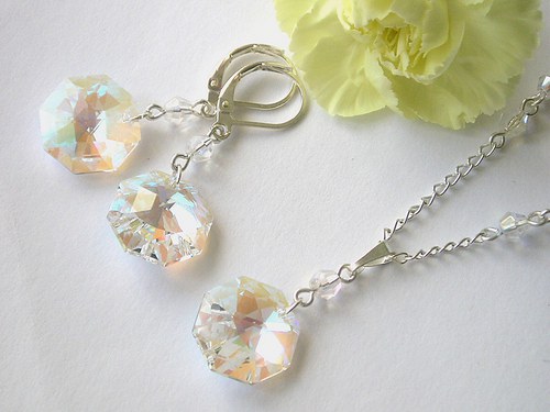Swarovski Strass Octagon...Crystal Blue AB — foto 1