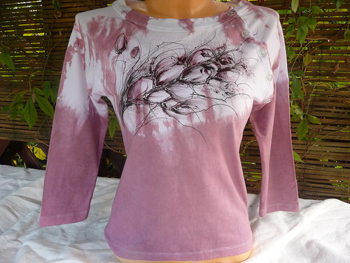 Dámské triko , růžová orchidea(M) — foto 1