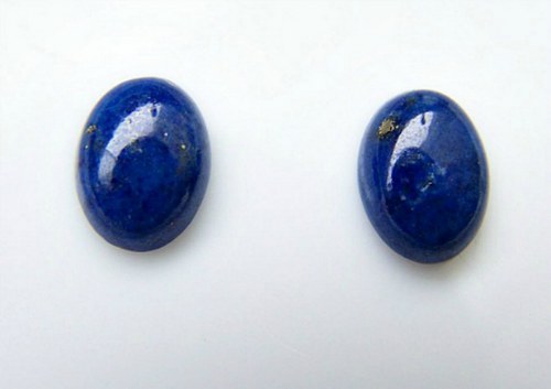 Kabošony,lapis lazuli-pár — foto 1