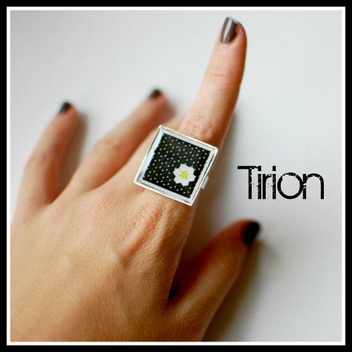 Square flower - prsten — foto 1