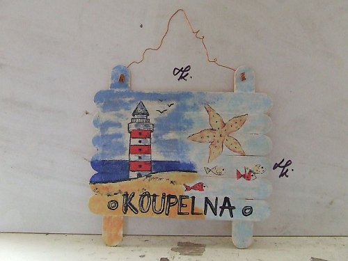 Cedule tech.decoupage ze špachtlí — foto 1