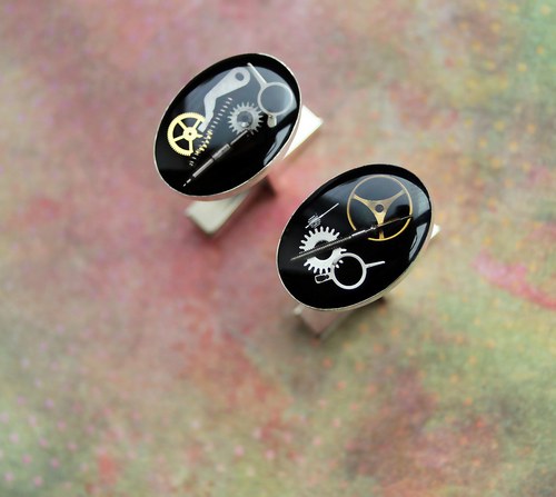 Manžetové knoflíčky /black oval/ — foto 1