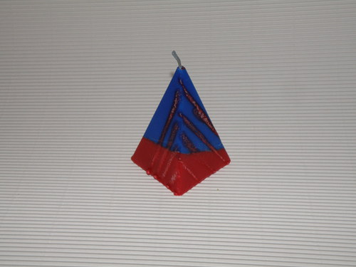 Svíčka polévaná modro-červená — foto 1