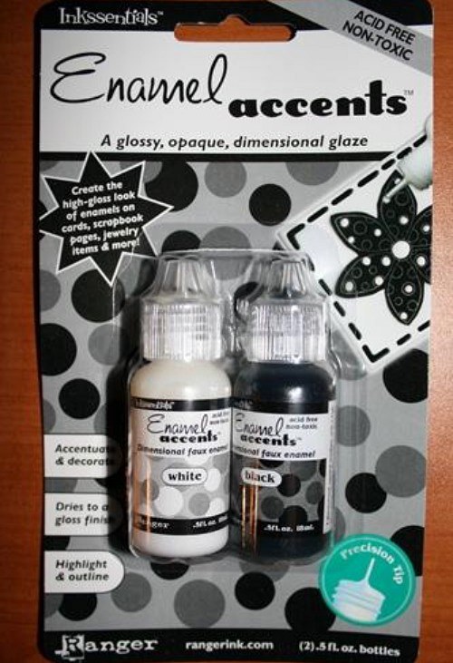 Accents Enamel černý a bílý — foto 1