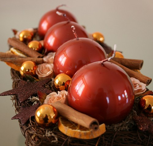 Adventní svícen do hněda - na přání — foto 1