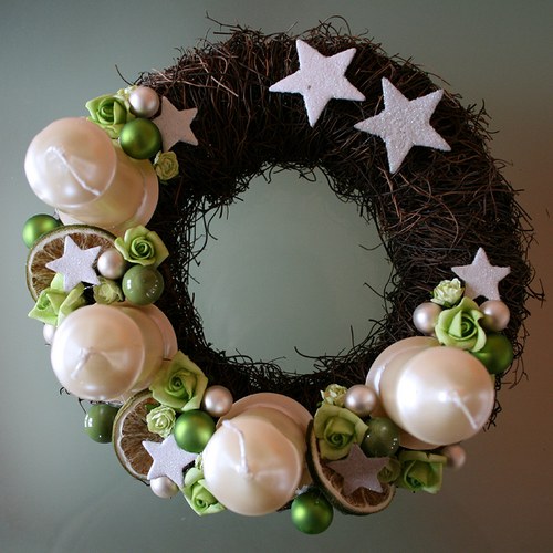 Adventní věneček do zelena - na přání — foto 1