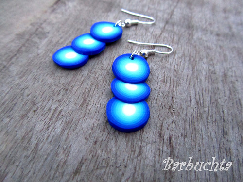 Náušnice blue 3dots — foto 1