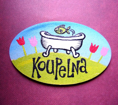 Cedulka na dveře KOUPELNA — foto 1