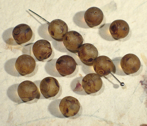 České travertinové kuličky, 8mm, 10ks — foto 1
