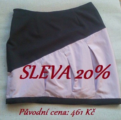 Hnědo-růžová sukně — foto 1