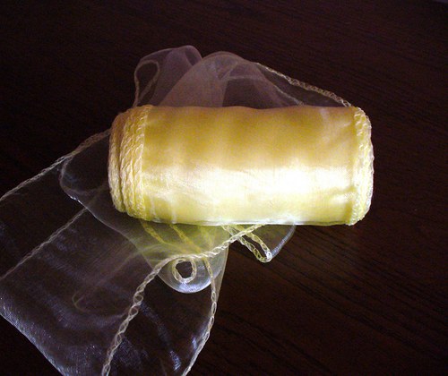 Organza stuha 11cm citrón — foto 1