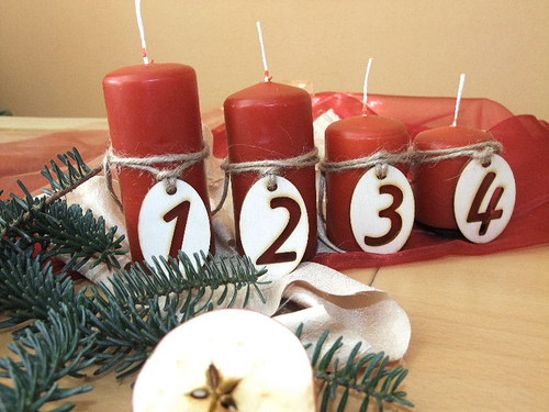 ADVENTNÍ VÁNOČNÍ ŠTÍTKY OVÁL - topol
