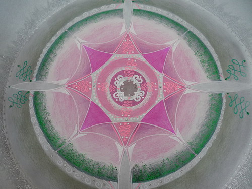 MANDALA RODÍCÍ SE LÁSKA -4. čakra - A2 — foto 1
