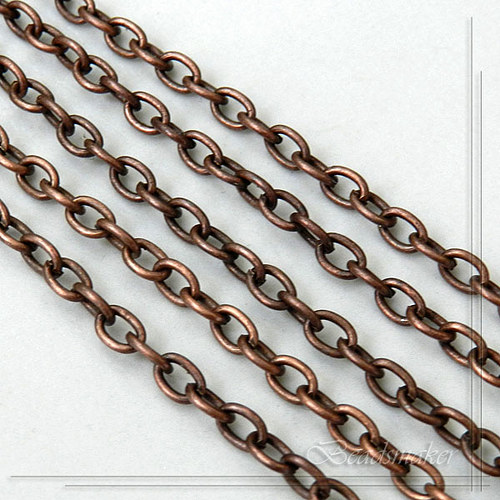 Měděný řetízek 3x5mm - 1 m — foto 1