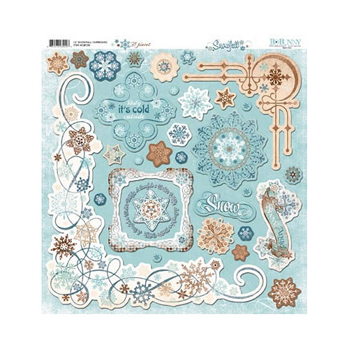 Snowfall 12x12 Chipboard - scrapbook — foto 1