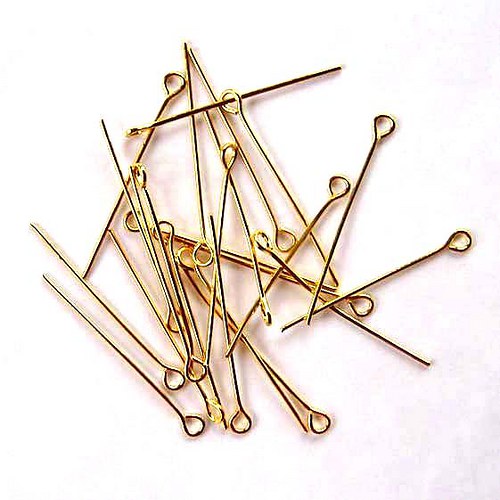 Jehla 3cm - 50ks - Zlatá