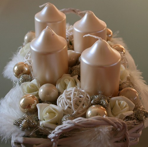 Adventní svícen v krémové - na přání — foto 1
