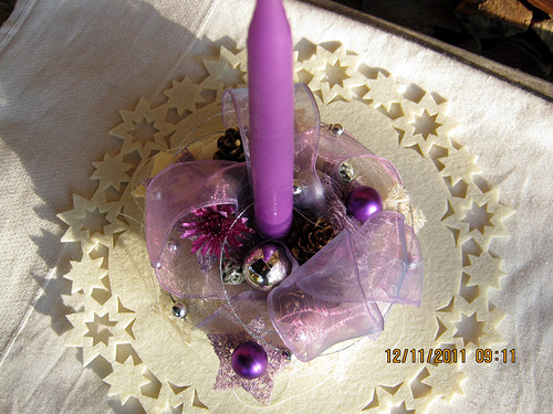 Vánoční svícen 2011-fuchsia — foto 1