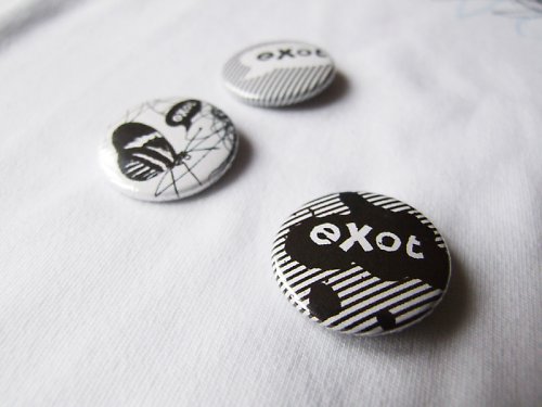 Exotovy placky / black&white / 3ks — foto 1