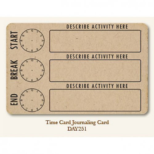 My Mind´s Eye - TIME CARD Journaling Card — foto 1