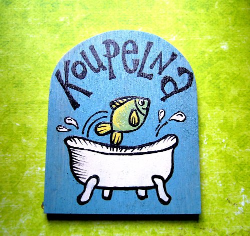 Cedulka na dveře KOUPELNA — foto 1