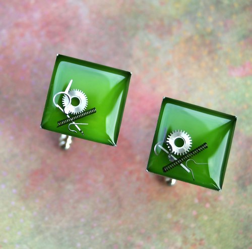 Manžetové knoflíčky /green/ — foto 1