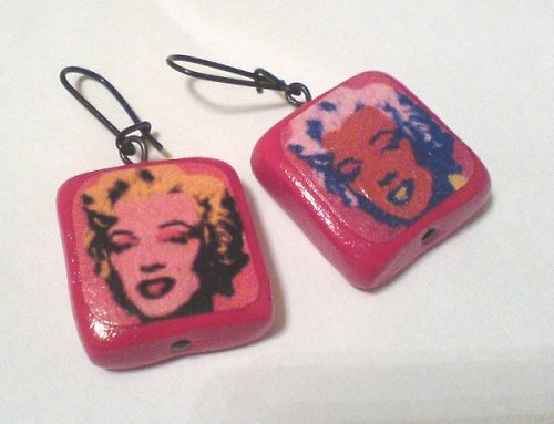 Warhol colors náušnice marilyn červené — foto 1