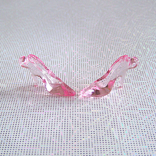 Přívěsek lodičky/ sv. růžové/ 35x15mm/ 2ks