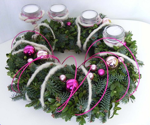 Moderní adventní věnec — foto 1