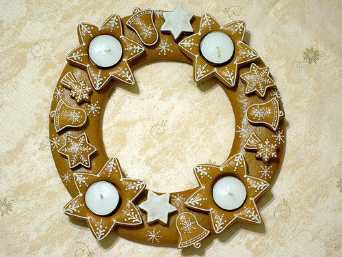 Perníkový adventní věnec — foto 1