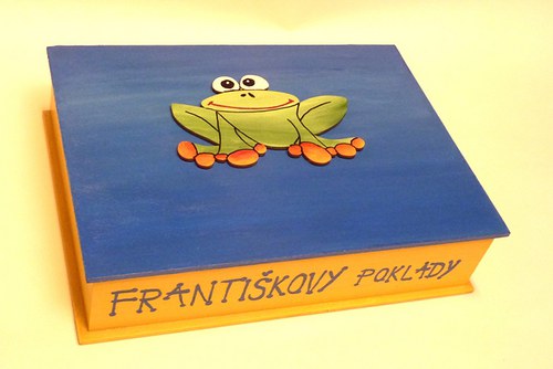 Dřevěná krabička na poklady pro malé ŽABÁKY