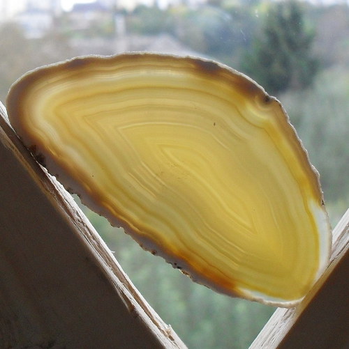 Achátový plátek 72x40x3mm — foto 1