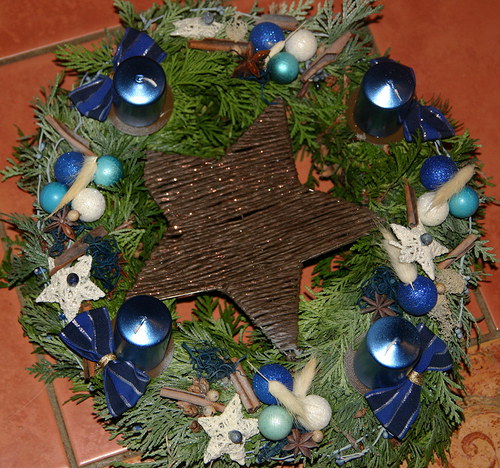 Adventní věnec-Modré z nebe — foto 1