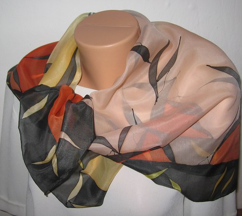 Velký hedvábný šátek 90 x 90cm. — foto 1