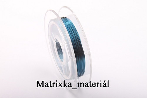 Lakovaný měděný drátek -tmavě modrý -0,3mm -10m — foto 1