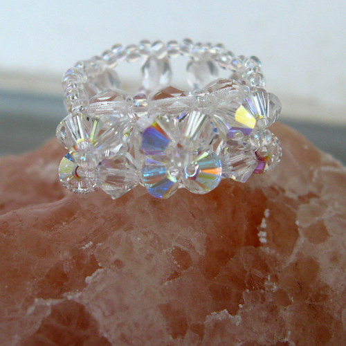 Duhový Swarovski prstýnek — foto 1