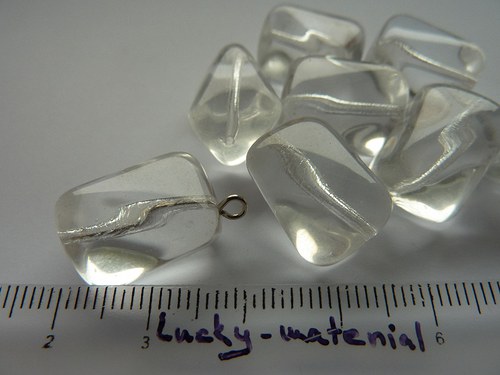 Kroucené čiré obdélníky 17x12 mm ... 4 ks