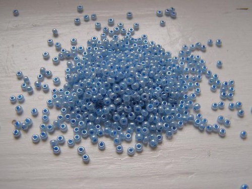 Rokajl modrý - perleť - 2mm - 10g