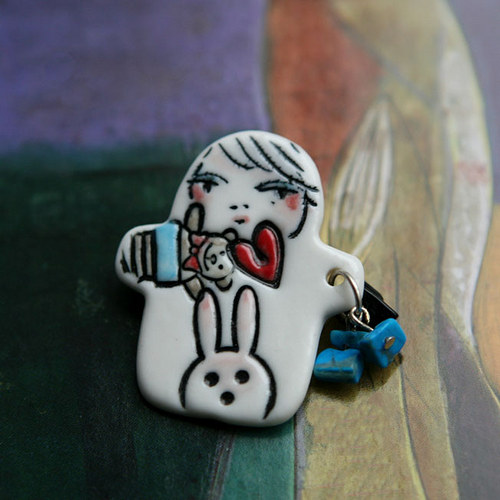 Karl-Ono Tyrkenit (porcelánová brož) — foto 1
