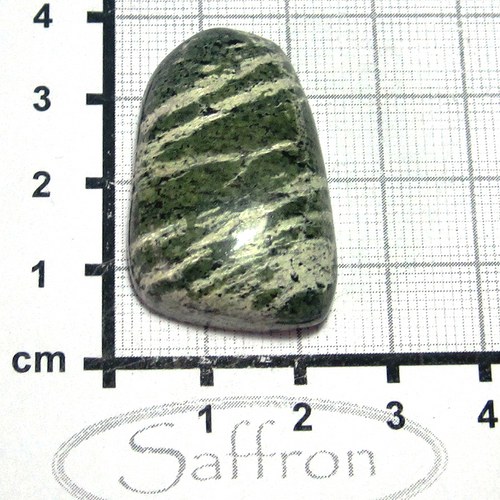 Zebra serpentinit nepravidelný kabošon č.1 — foto 1
