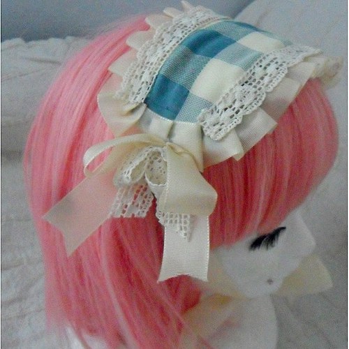 Headdress světle modrá kostka — foto 1