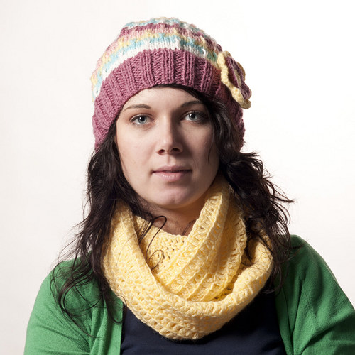 Yellow heat - háčkovaný nákrčník — foto 1