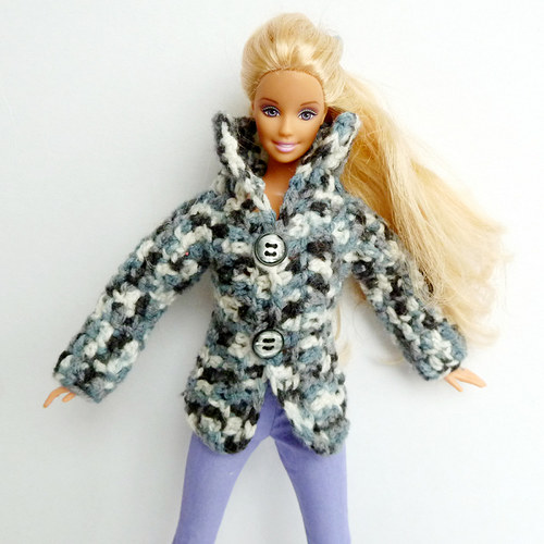 Melírovaný kabátek pro Barbie — foto 1