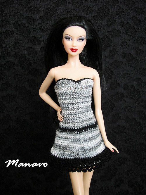 SLEVA 50% Šedé sexy šatičky pro Barbie — foto 1