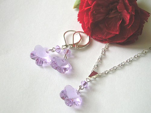 Swarovski Flower Violet..SLEVA — foto 1