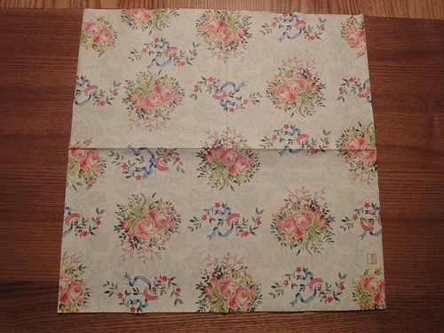Ubrousek na decoupage - drobné růžičky