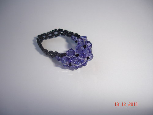 Prstýnek Swarovski barva Tanzanite — foto 1