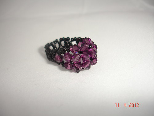 Prsten Swarovski barva Amethyst — foto 1