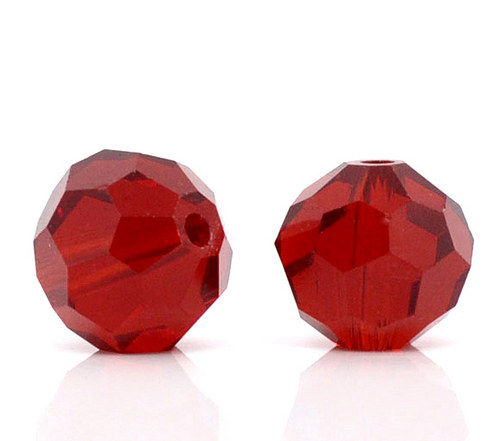 Ohňovky swarovski styl/ 8mm/ červené/ 4ks